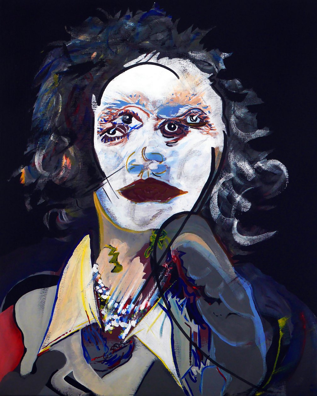 50 grote schrijvers uit de geschiedenis : Elena Poniatowska, 2015 (olieverf en acryl op doek) door Benoit Erwann Boucherot