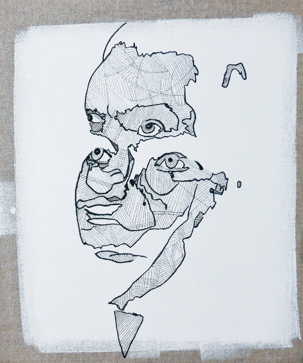 50 grote schrijvers uit de geschiedenis : Federico Garcia Lorca, 2015 (olieverf en acrylverf op doek) door Benoit Erwann Boucherot