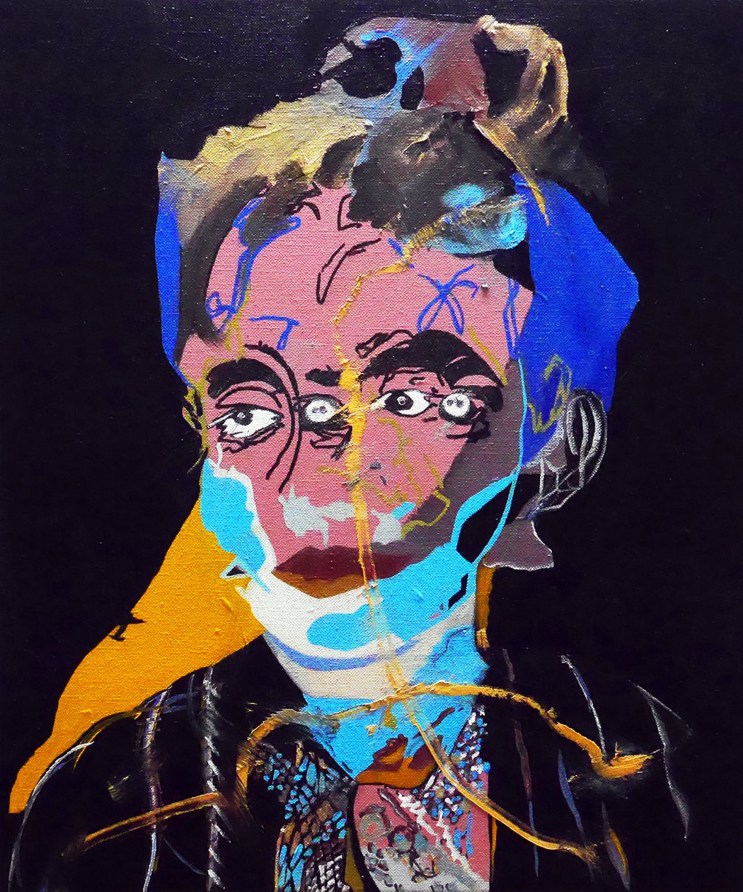50 grote schrijvers uit de geschiedenis : Marguerite Duras, 2015 (olieverf en acryl op doek) door Benoit Erwann Boucherot