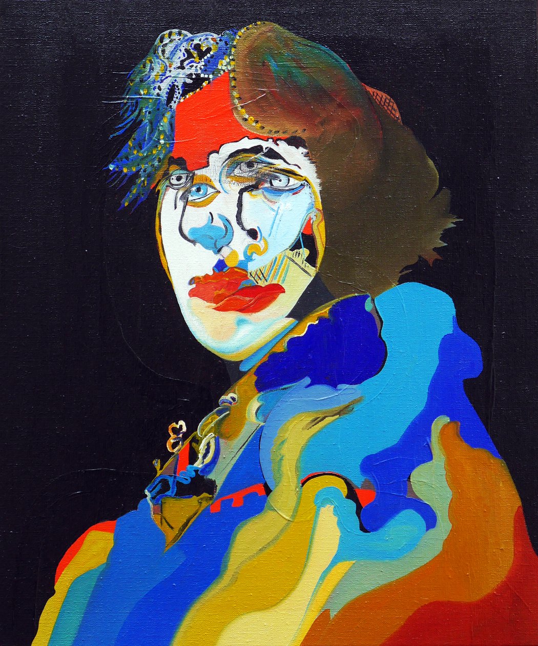 50 grote schrijvers uit de geschiedenis: Oscar Wilde, 2015 (olieverf en acrylverf op doek) door Benoit Erwann Boucherot