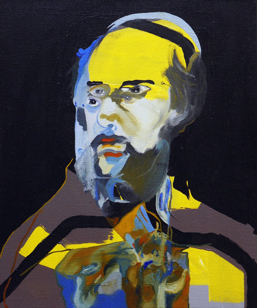50 grote schrijvers uit de geschiedenis : Paul Verlaine, 2015 (olieverf en acryl op doek) door Benoit Erwann Boucherot