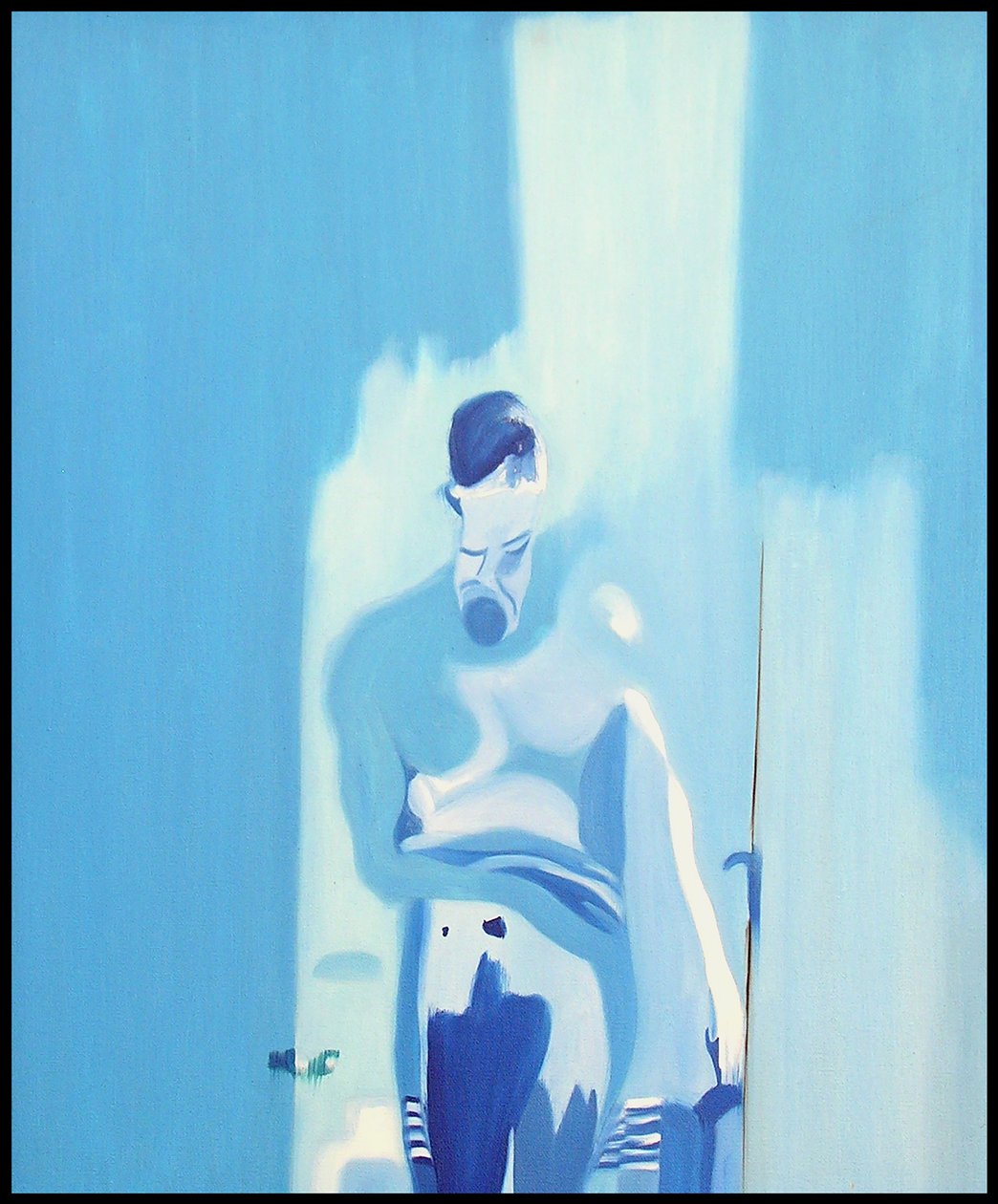 Homme idéal en contrejour sur surxposé, 2000 (olieverf op doek) door Benoit Erwann Boucherot