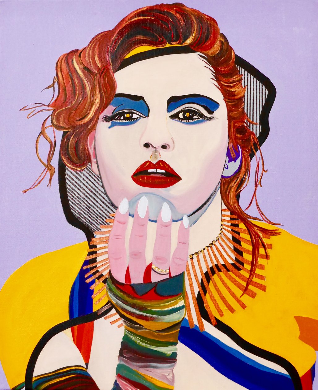 La Nef des fous: Astrid, 2020 (olieverf op doek) door Benoit Erwann Boucherot