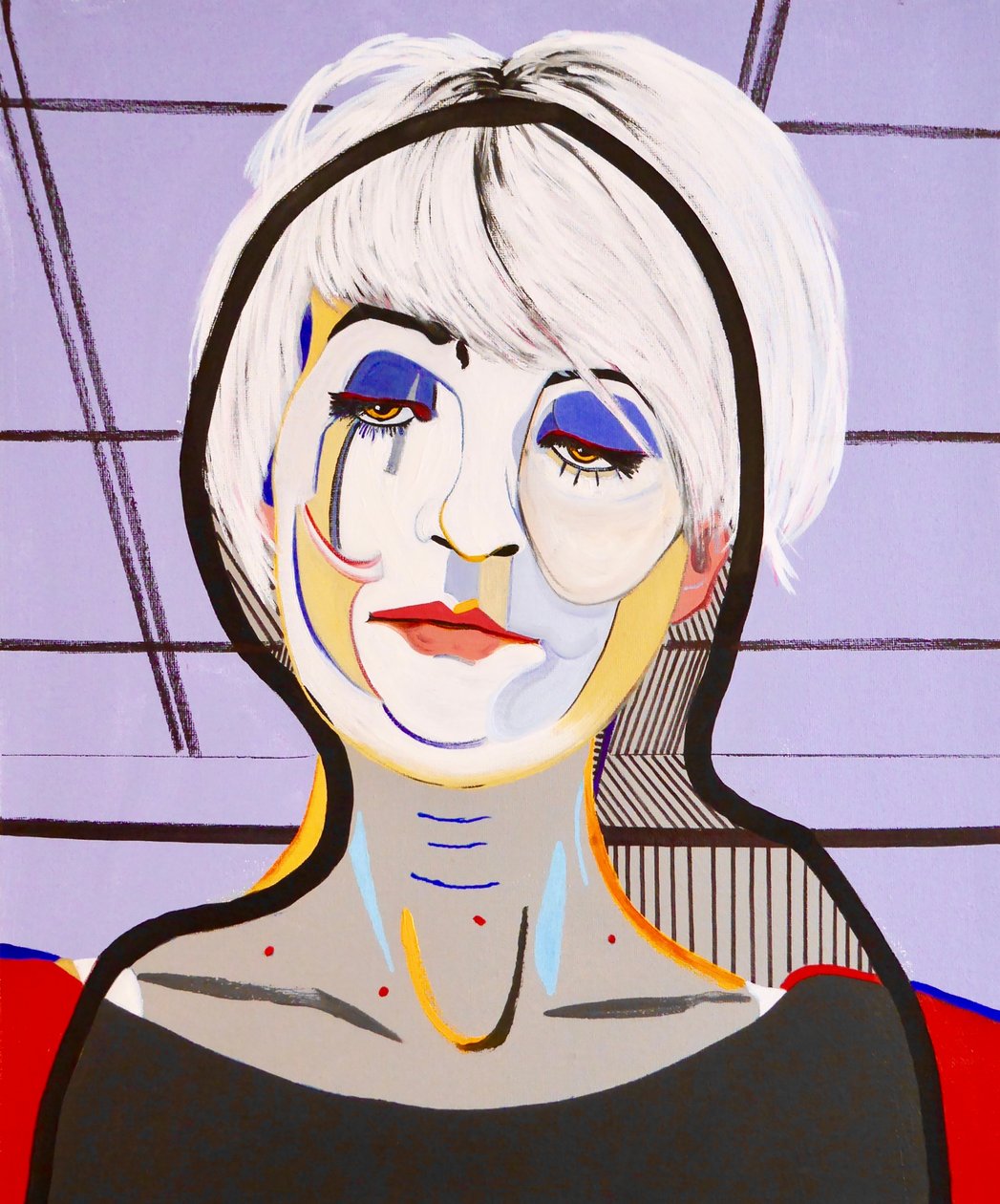 Het schip der dwazen : Sarah Lou, 2020 (olieverf op doek) door Benoit Erwann Boucherot