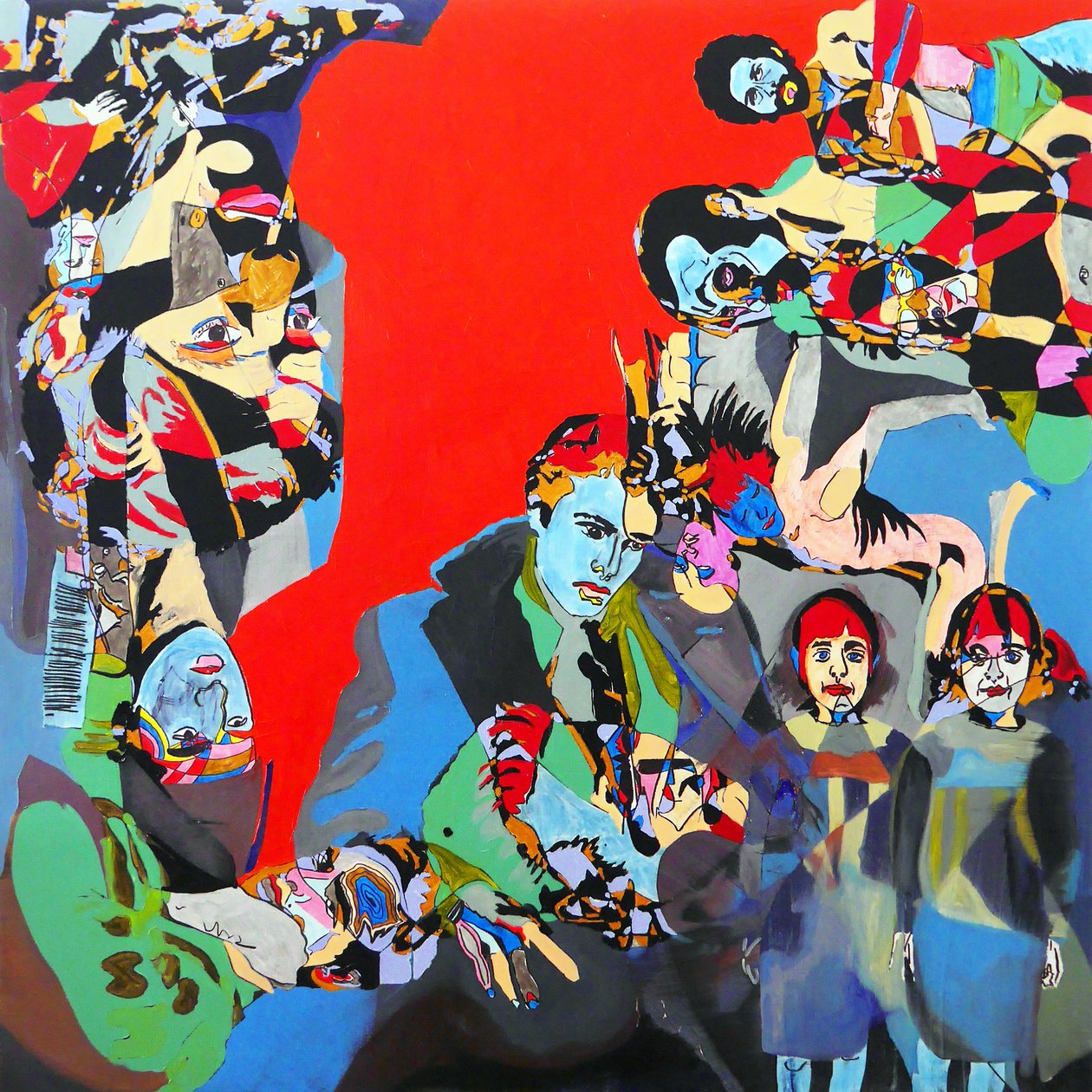 Marlon, Steve, Diane et les autres, 2017 (olieverf en acryl op doek) door Benoit Erwann Boucherot
