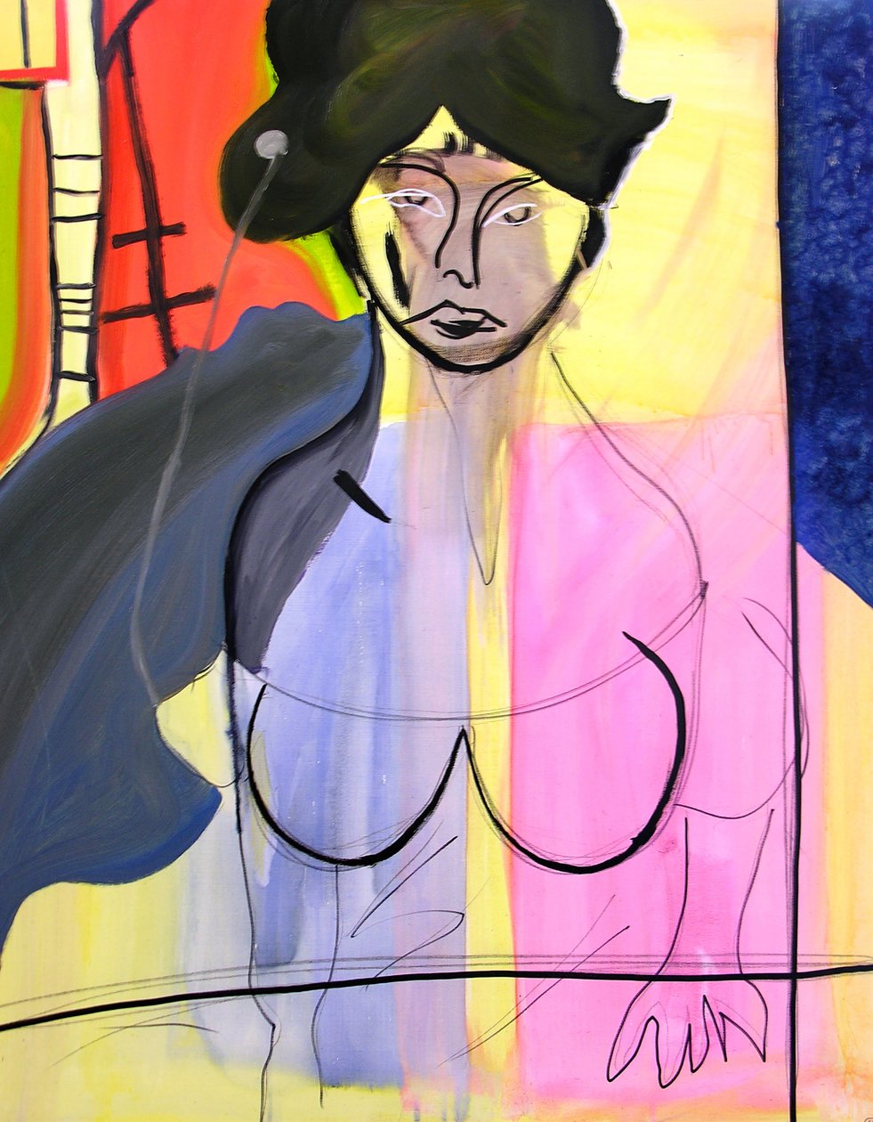 Miss N. 1, 2000 (olieverf op doek) door Benoit Erwann Boucherot