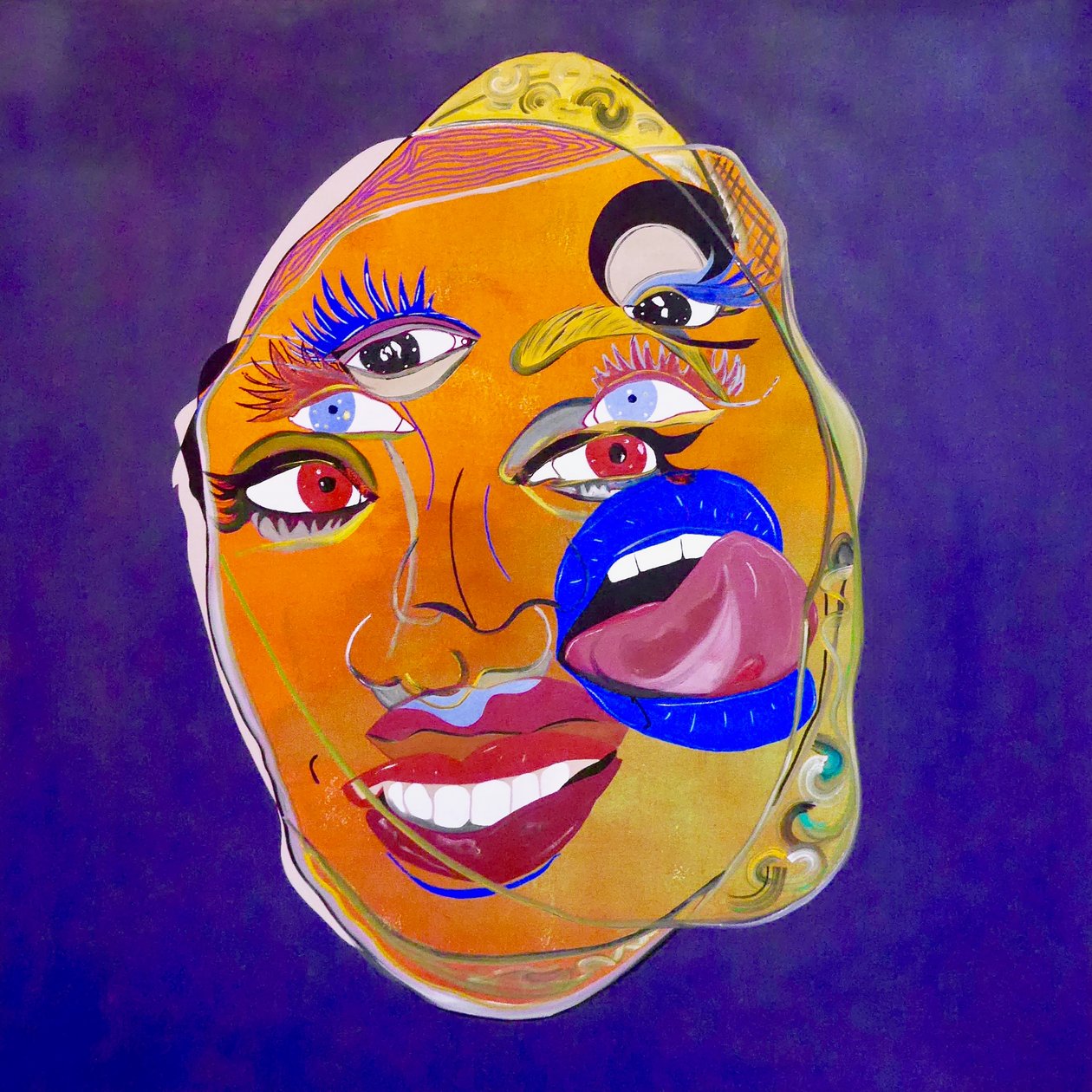 Mythe 10, 2021 (olieverf en acryl op doek) door Benoit Erwann Boucherot