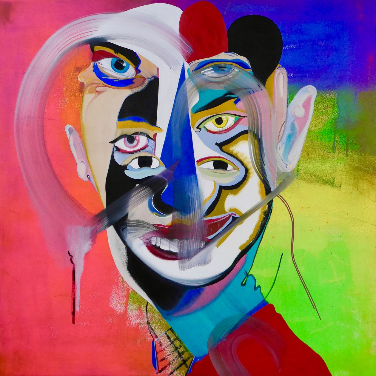 Mythe 5, 2021 (olieverf en acryl op doek) door Benoit Erwann Boucherot