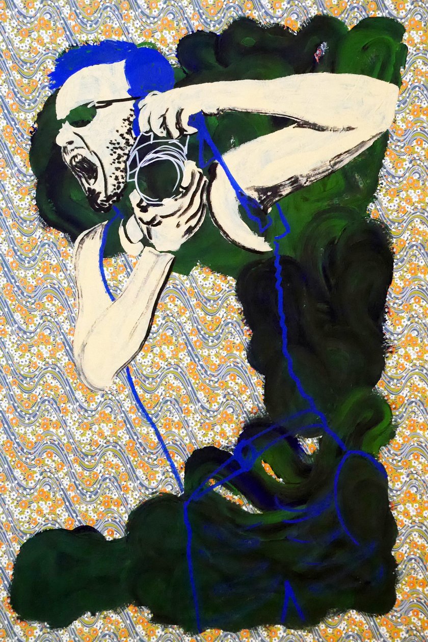Passager 25, 2020 (acryl op gezeefdrukt Japans papier) door Benoit Erwann Boucherot