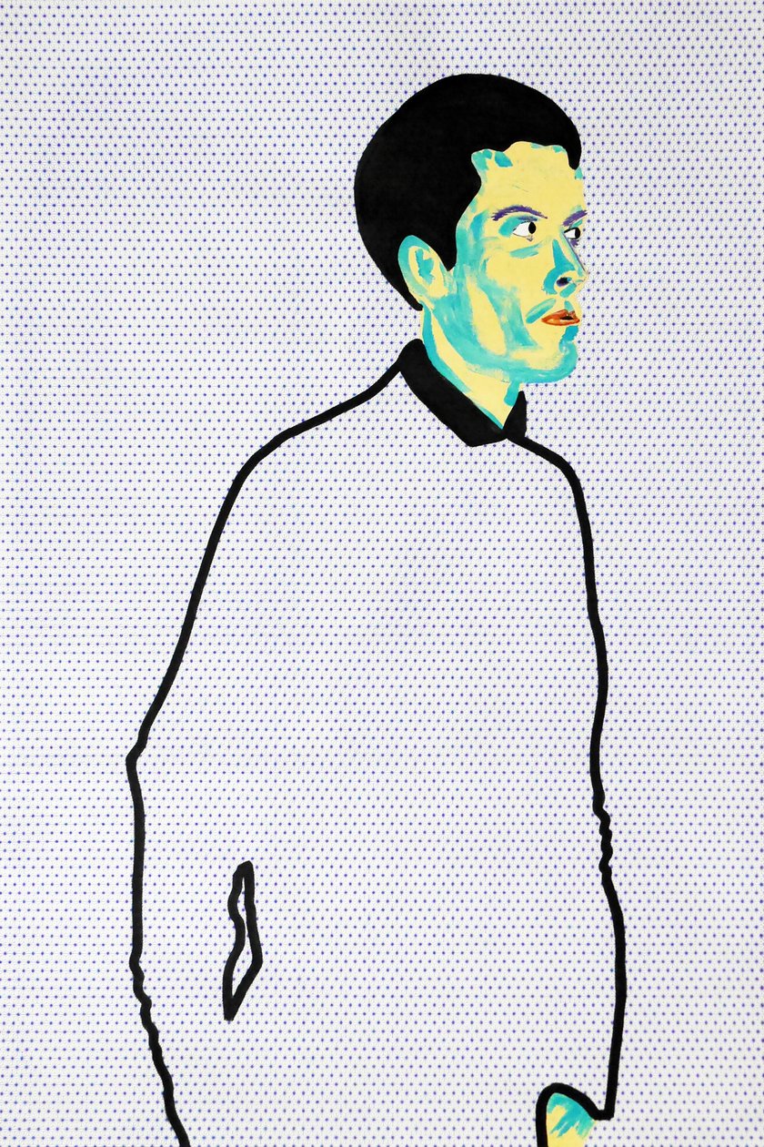 Passager 6, 2020 (acryl op gezeefdrukt Japans papier) door Benoit Erwann Boucherot