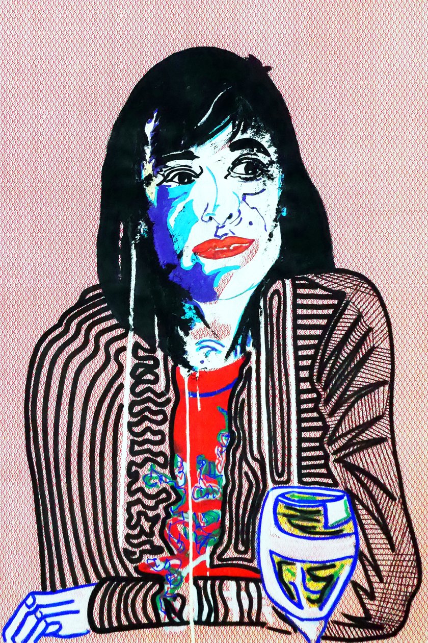 Passager 9, 2020 (acryl op gezeefdrukt Japans papier) door Benoit Erwann Boucherot