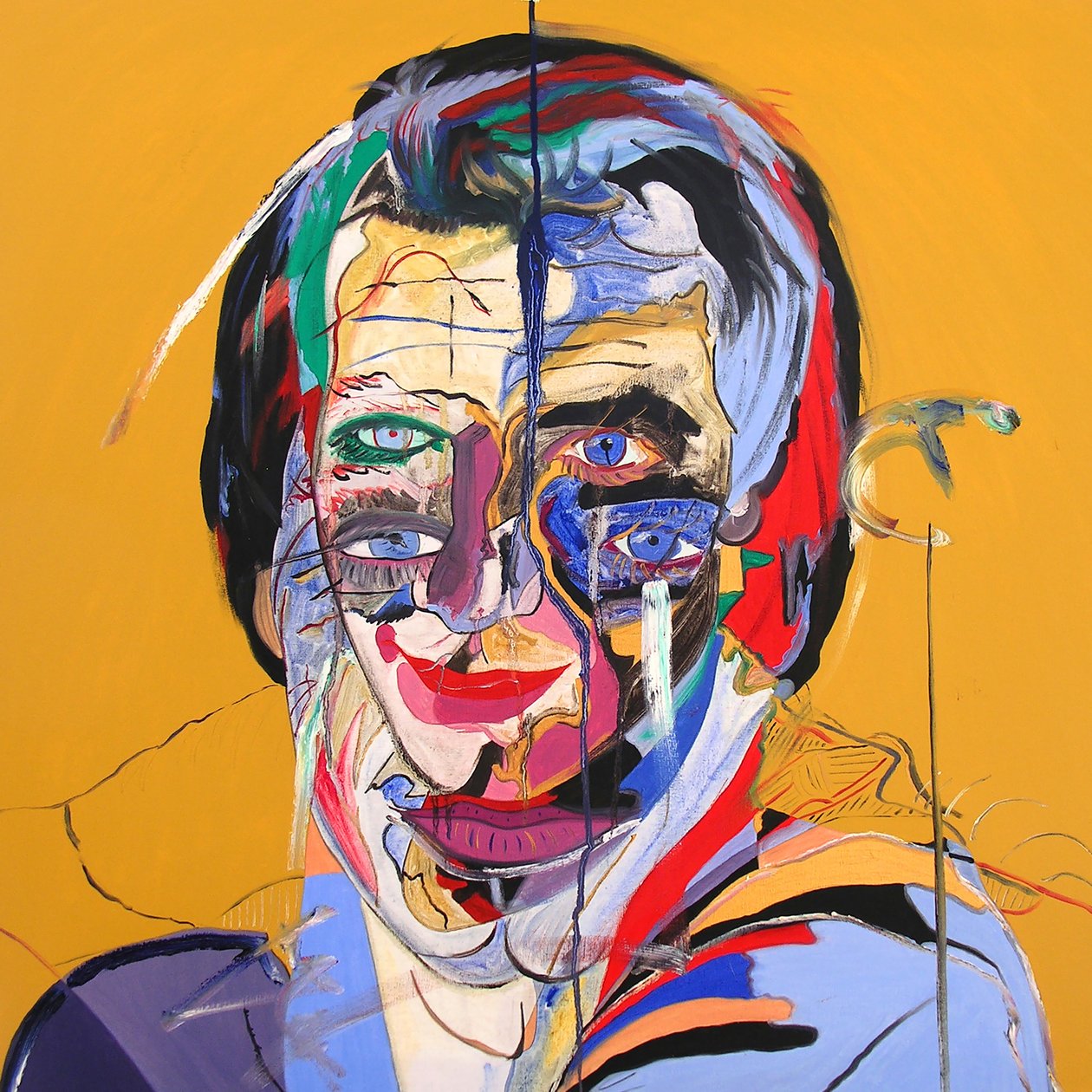 Sébastien bleu, 2000 (olieverf op doek) door Benoit Erwann Boucherot