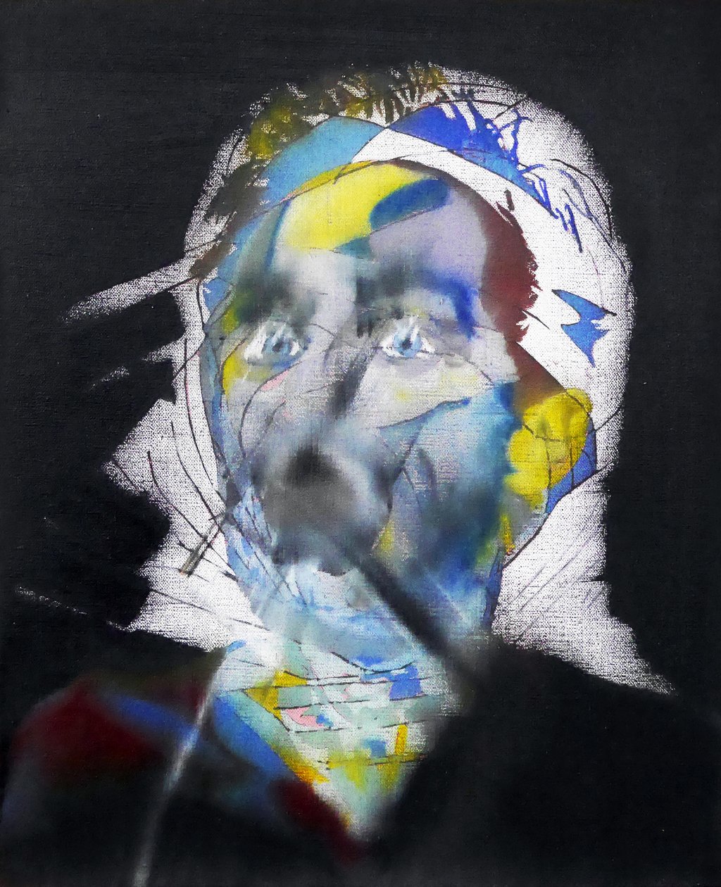 Surautoportret au hijab, 2017 (olieverf op doek) door Benoit Erwann Boucherot