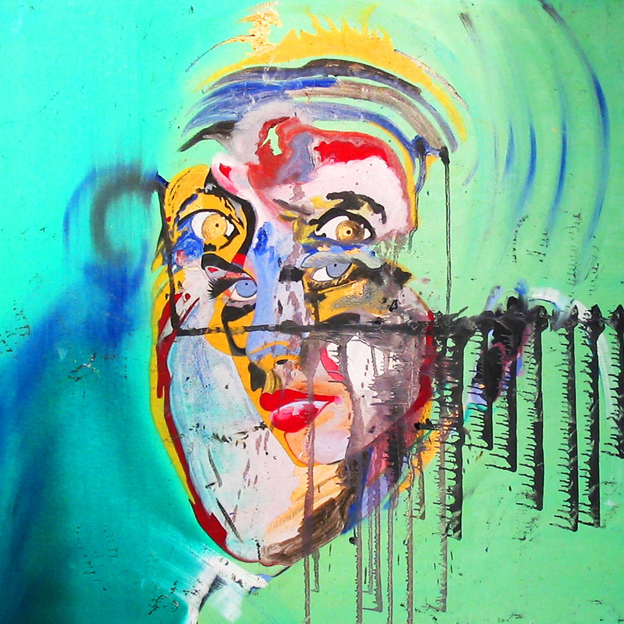Surportret : Brigitte Bardot  Albert Einstein, 2005 (olieverf op doek) door Benoit Erwann Boucherot
