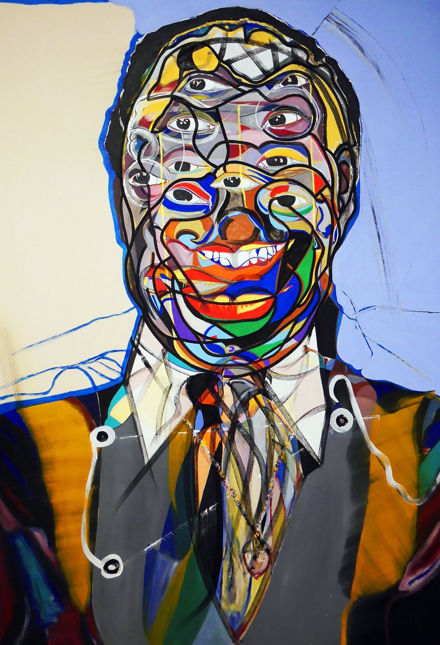 Surportret : James Baldwin 2, 2021 (olieverf op doek) door Benoit Erwann Boucherot