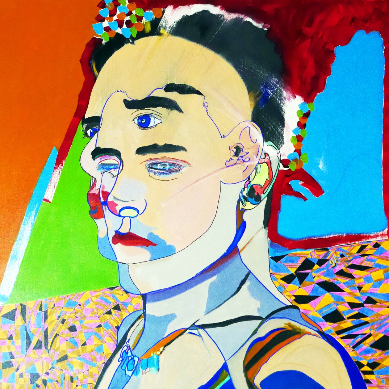 Surportret : Juan Pablo Salazar perez, 2017 (olieverf op doek) door Benoit Erwann Boucherot