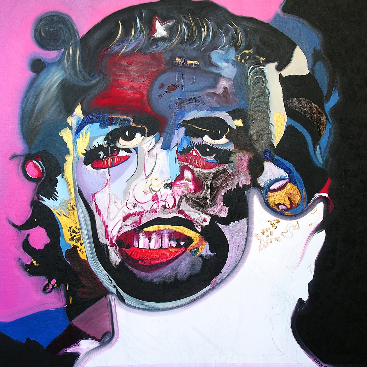 Surportret : Marilyn Monroe  Che Guevara, 2003 (olieverf op doek) door Benoit Erwann Boucherot
