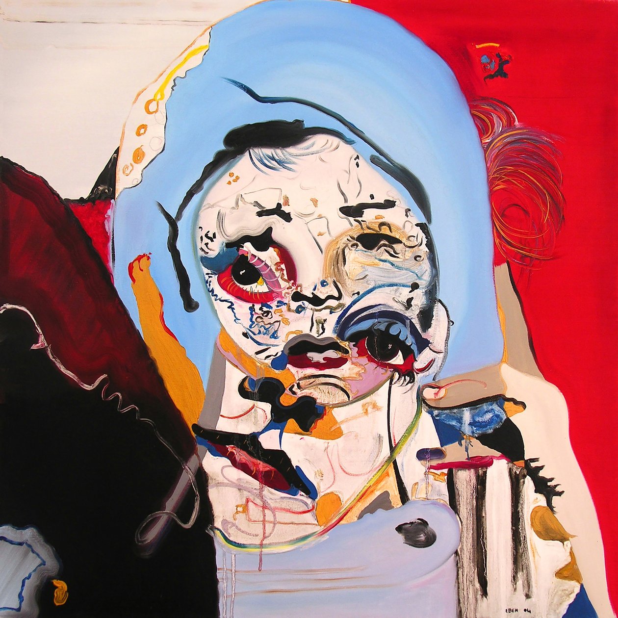 Surportret: Marlène Dietrich  het kleine meisje, 2003 (olieverf op doek) door Benoit Erwann Boucherot