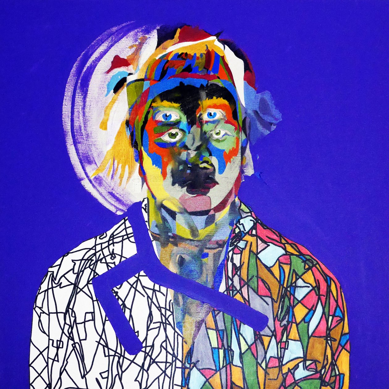Surportret : Olivier Corseri, 2019 (olieverf op doek) door Benoit Erwann Boucherot