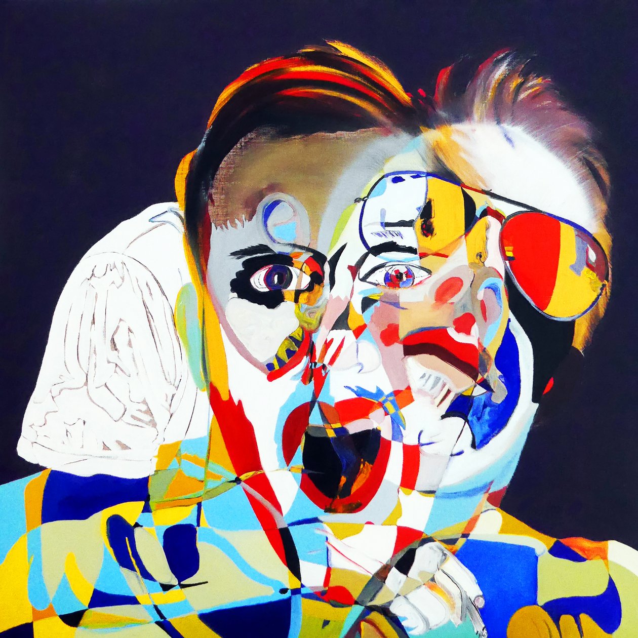 Surportret: Olivier, Juan  moi, 2019 (olieverf op doek) door Benoit Erwann Boucherot
