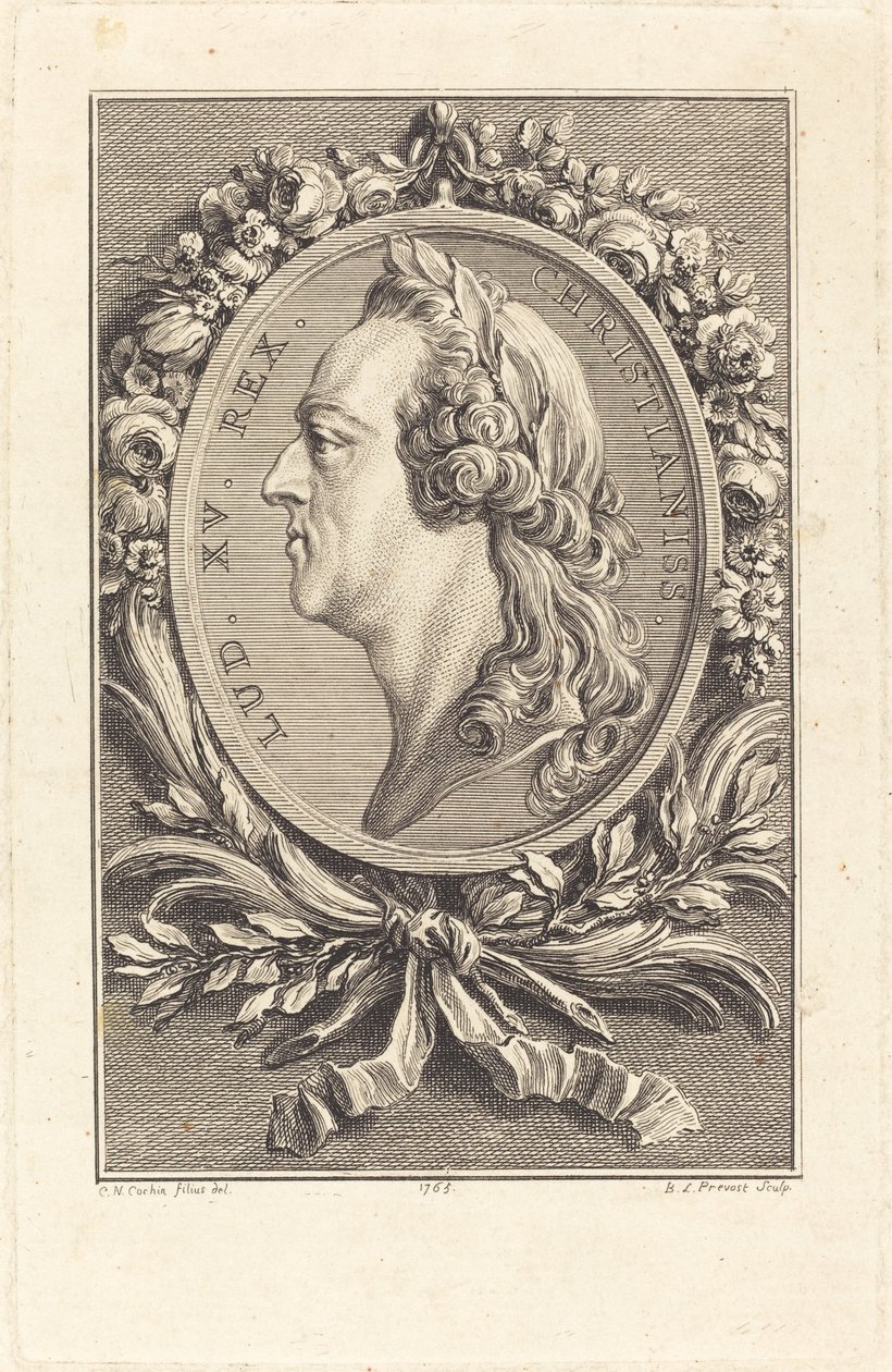 Lodewijk XV, 1765 door Benoit Louis Prevost