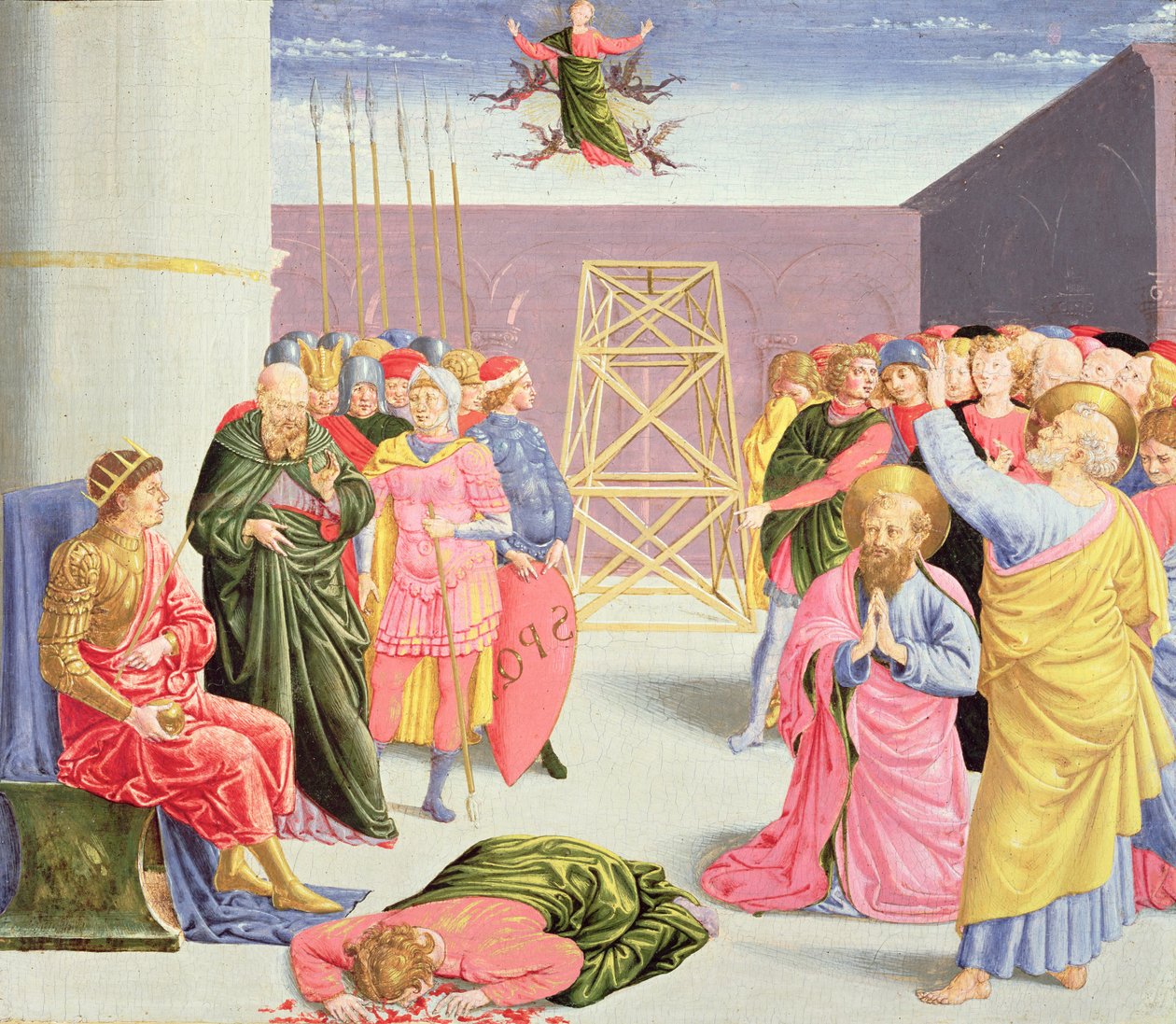 St. Petrus en Simon Magus, 15e eeuw door Benozzo di Lese di Sandro Gozzoli