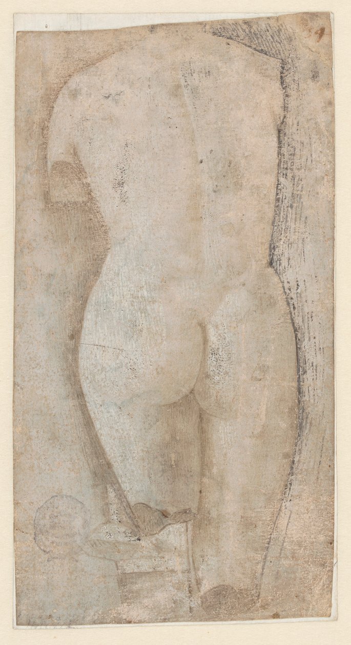 Schets van Klassieke Beeldhouwwerk van het Venus Pudica Type door Benozzo Gozzoli