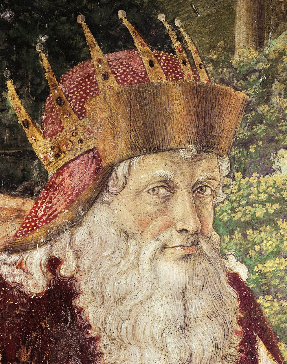 Processie van de wijzen door Benozzo Gozzoli (1420-1497), fresco. Detail. Kapel van Palazzo Medici Riccardi, Florence. door Benozzo di Lese di Sandro Gozzoli