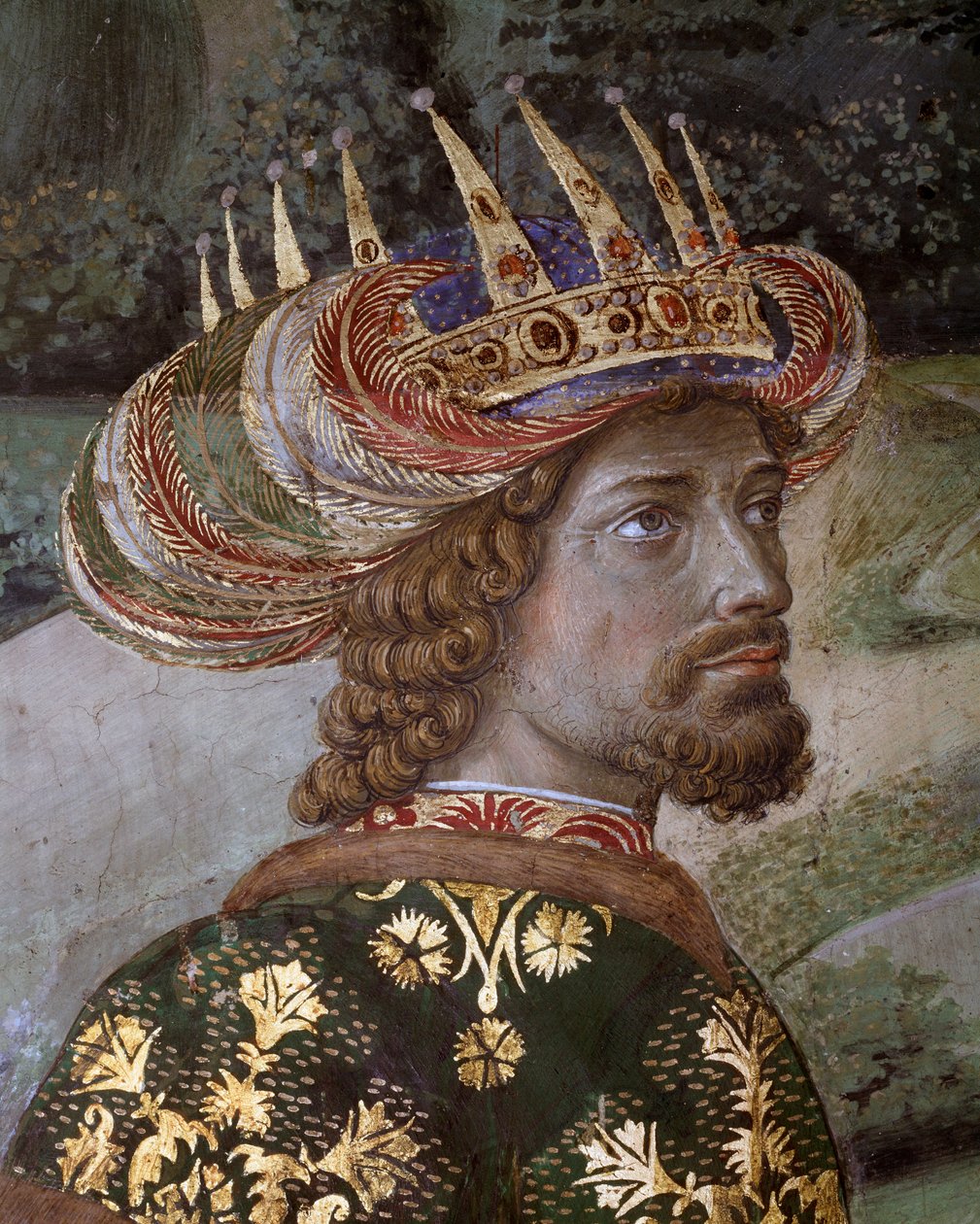 De Reis van de Wijzen (detail van Balthasar) door Benozzo di Lese di Sandro Gozzoli