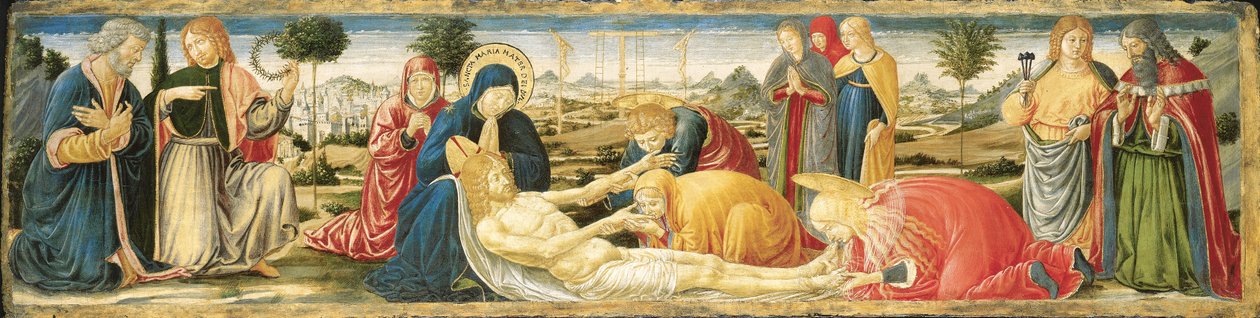 De klaagzang over de dode Christus door Benozzo di Lese di Sandro Gozzoli