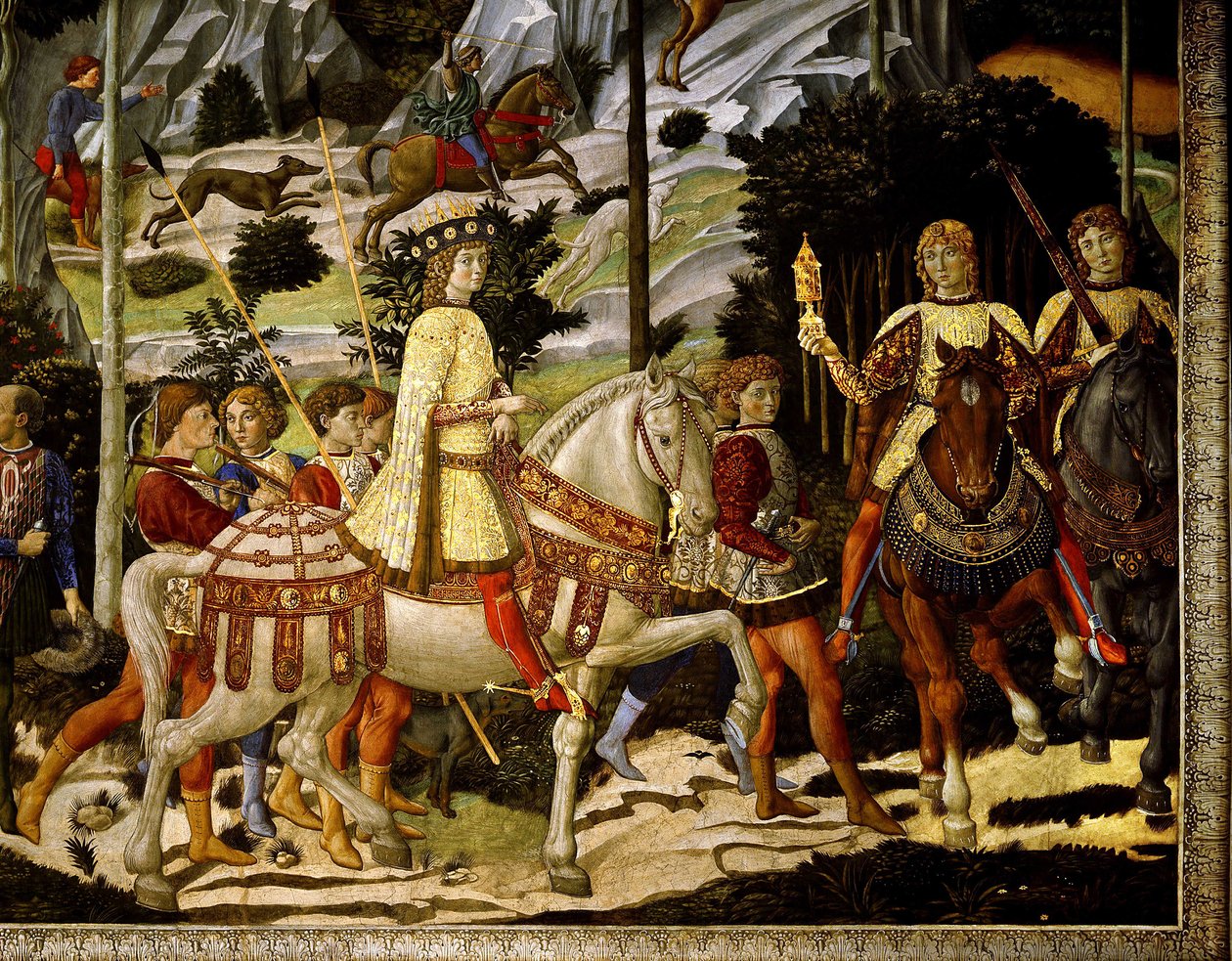 De reis van de koningen uit het Oosten door Benozzo di Lese di Sandro Gozzoli