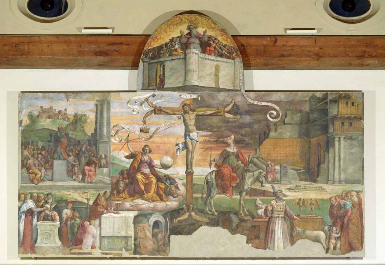 Allegorie van het Oude en Nieuwe Testament door Benvenuto Tisi da Garofalo
