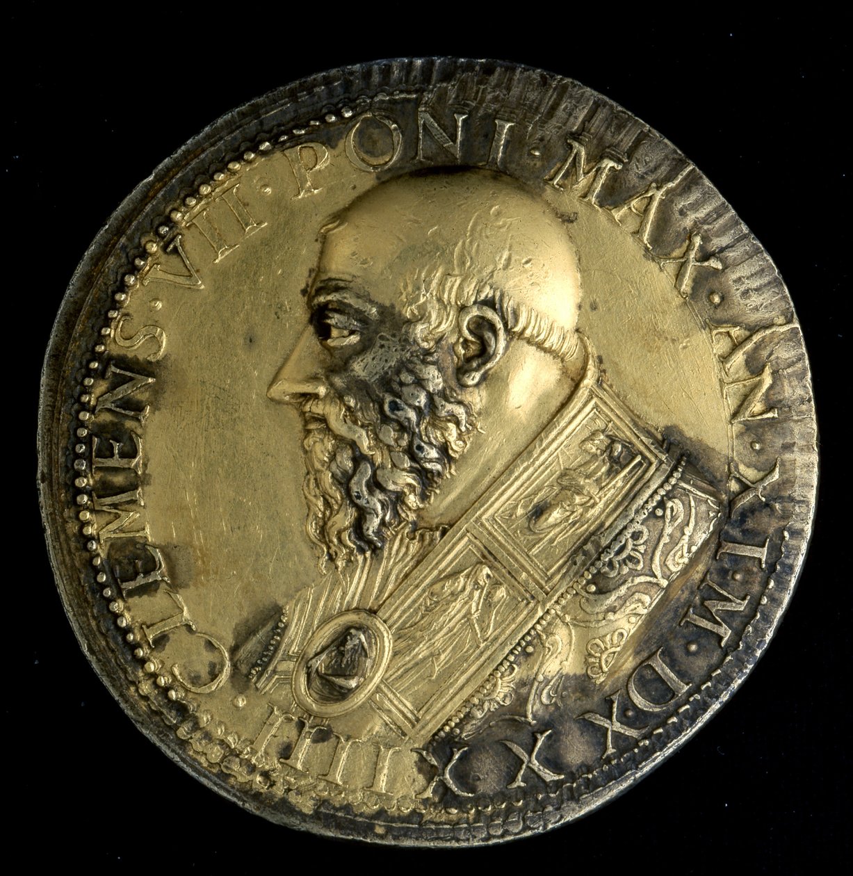 Medallion met het Portret van Paus Clemens VII door Benvenuto Cellini