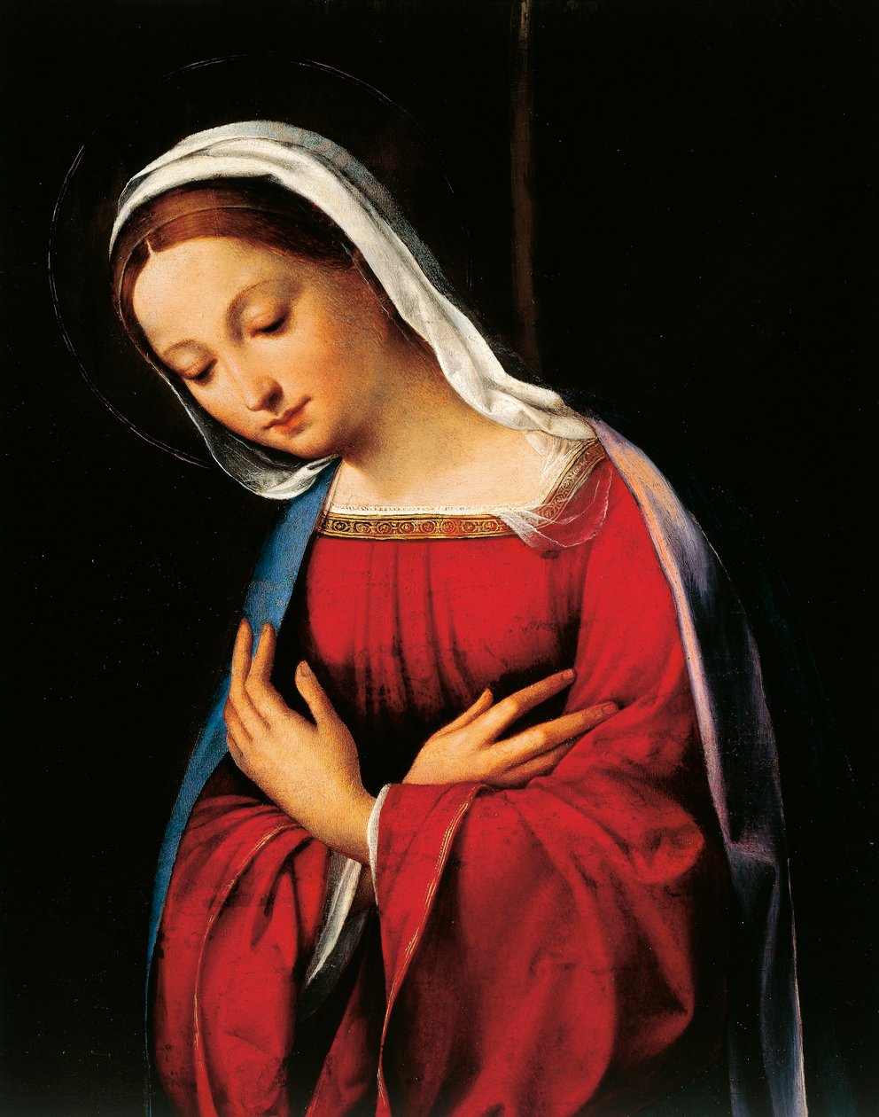 Madonna, (detail) door Benvenuto Tisi da Garofalo