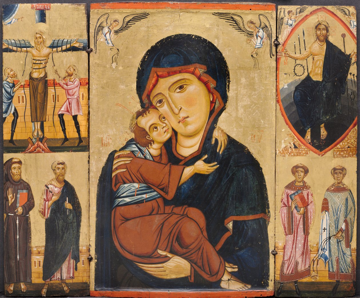 Maagd en Kind met Heiligen door Berlinghiero Berlinghieri