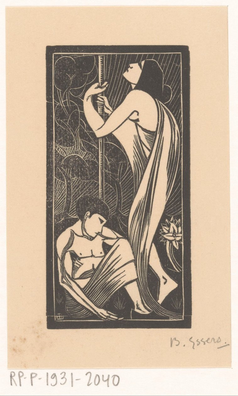 Nacht door Bernard Essers (signed by artist)