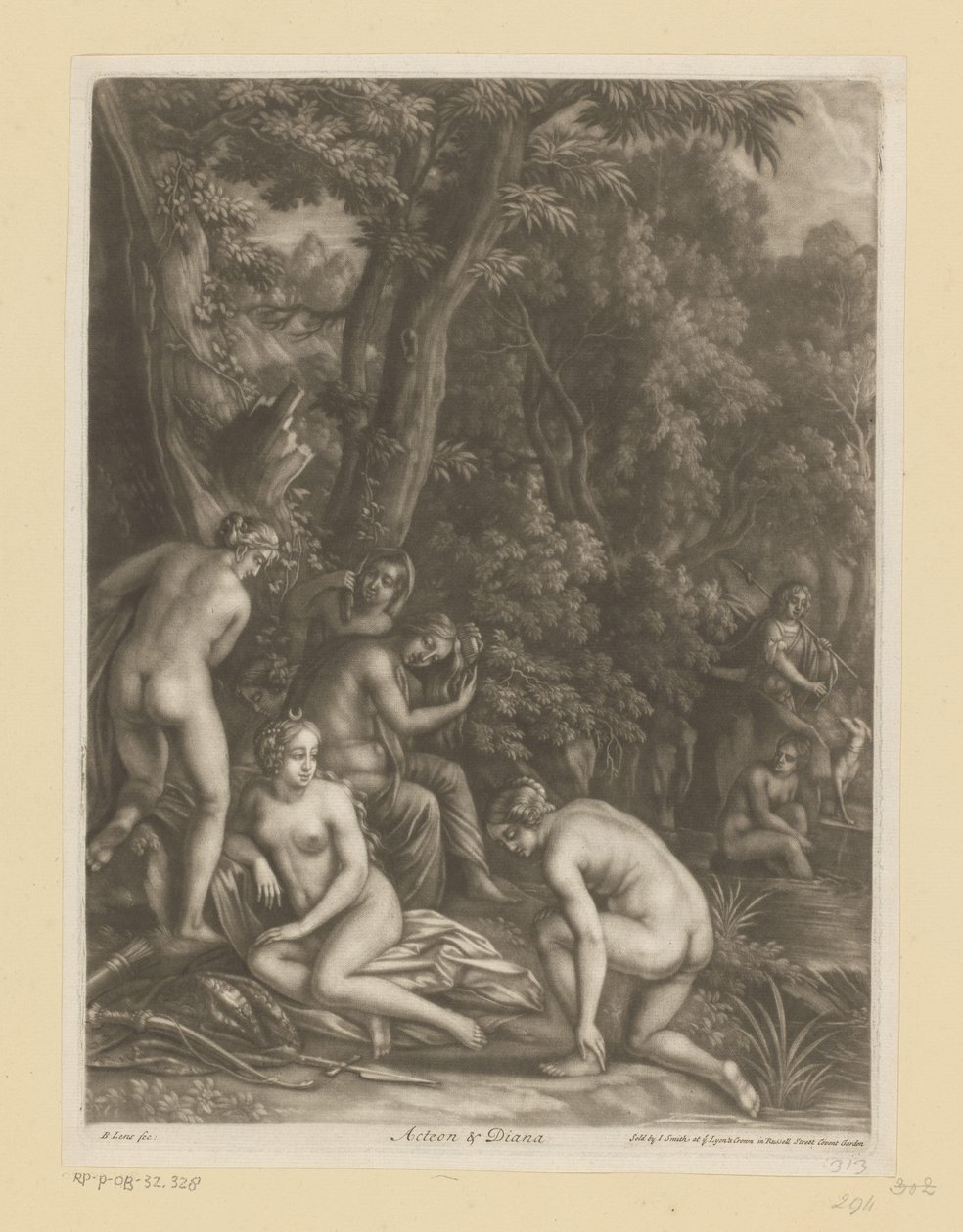 Actaeon en Diana door Bernard Lens (I)