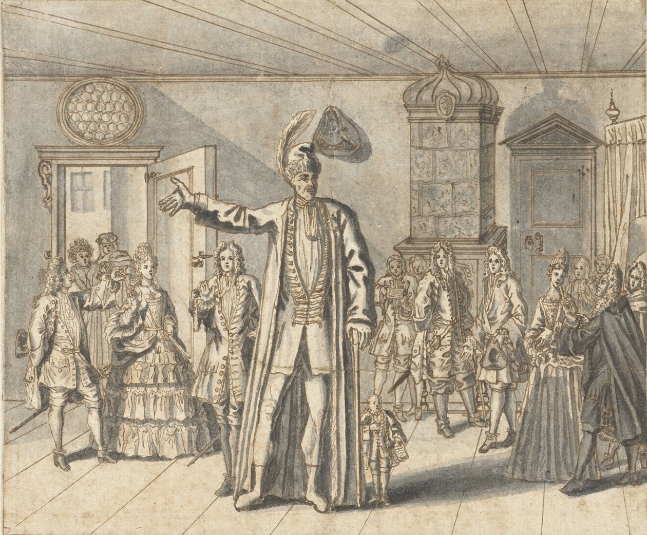De reus Cajanus te Haarlem door Bernard Picart