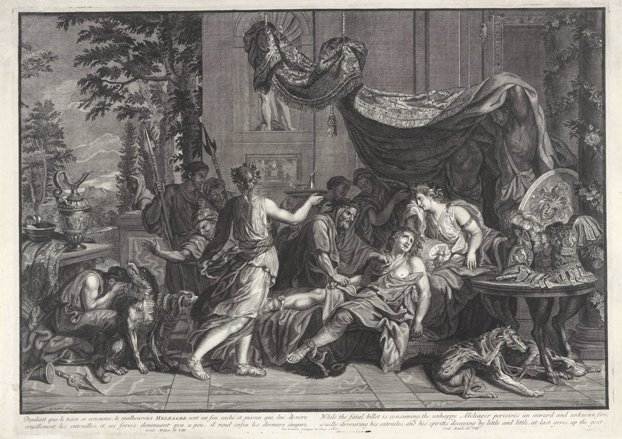 Dood van Meleager door Bernard Picart