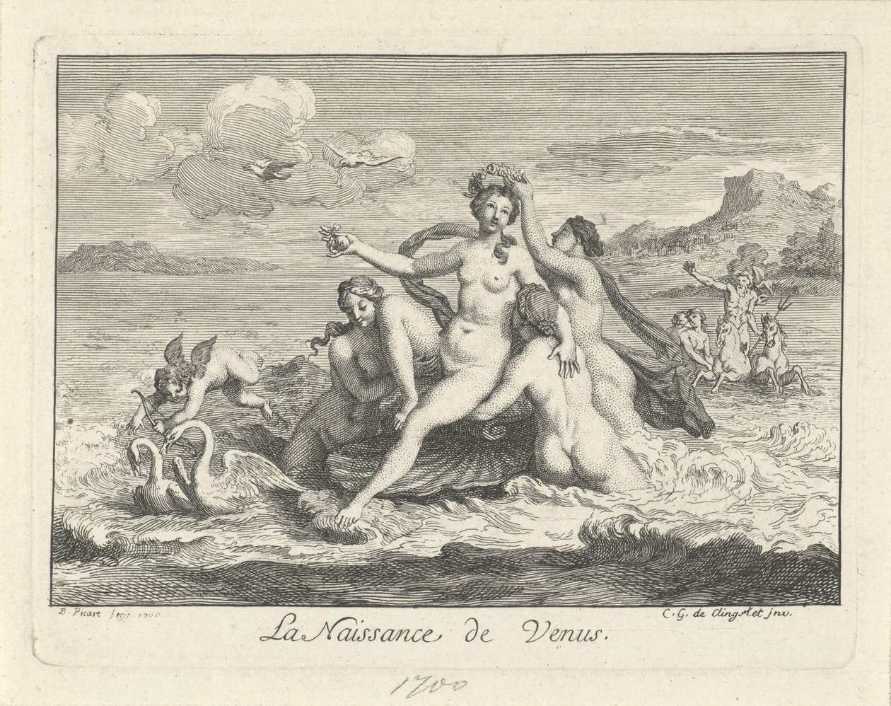 Geboorte van Venus door Bernard Picart