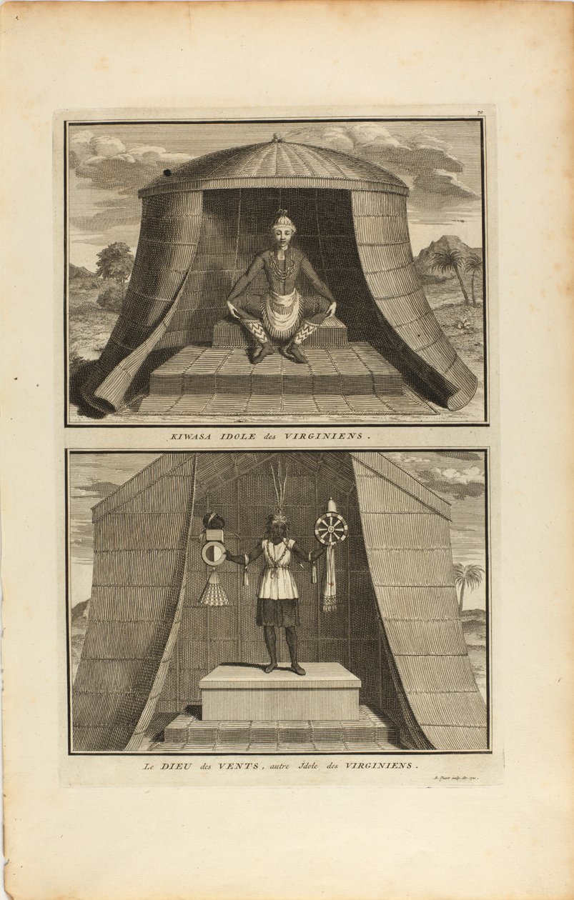 Kuvasa Idole Des Virginiens/Le Dieu Des Vents, Autre Jdote Des Virginiens door Bernard Picart