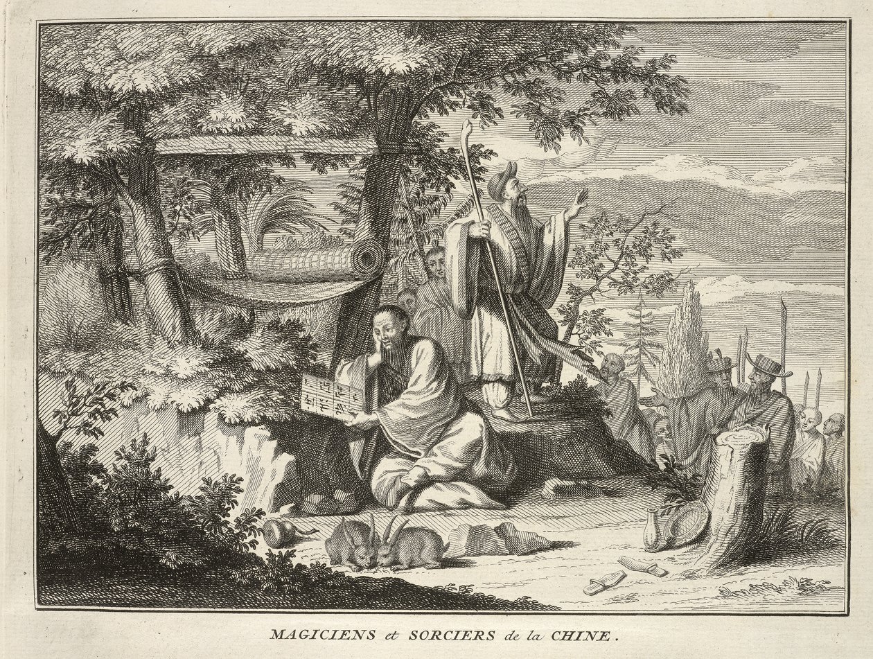 Magiciens et Sorciers de la Chine, uit Cérémonies et Coutumes Religieuses de tous les Peuples du Monde, gepubliceerd 1736 door Bernard Picart