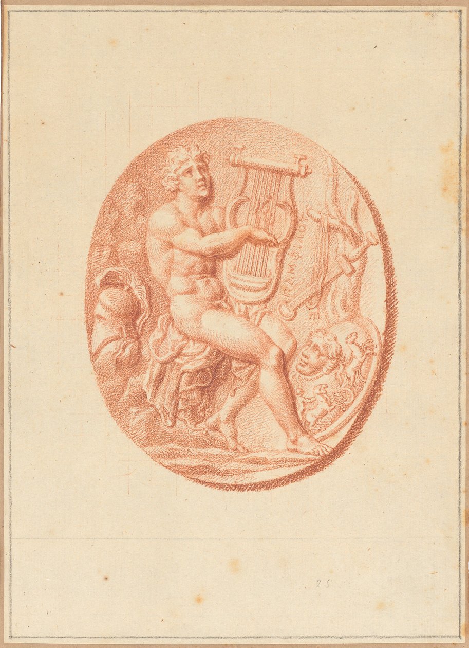 Een van zes cameeën met mythologische en klassieke onderwerpen door Bernard Picart