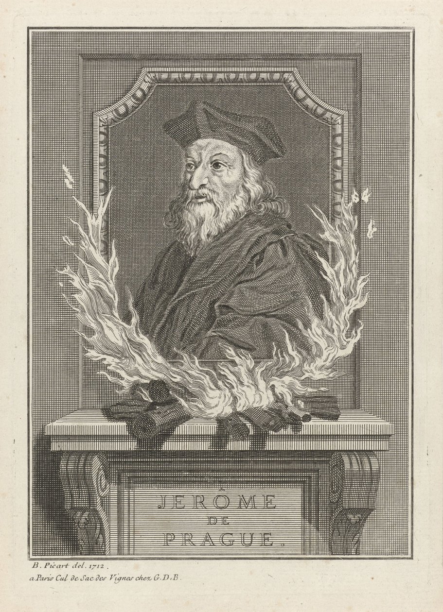 Portret van Jerome van Praag, 1712 door Bernard Picart