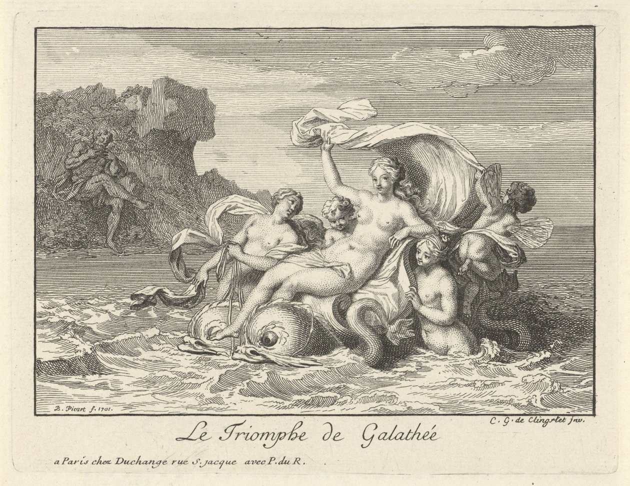 Triomf van Galatea door Bernard Picart