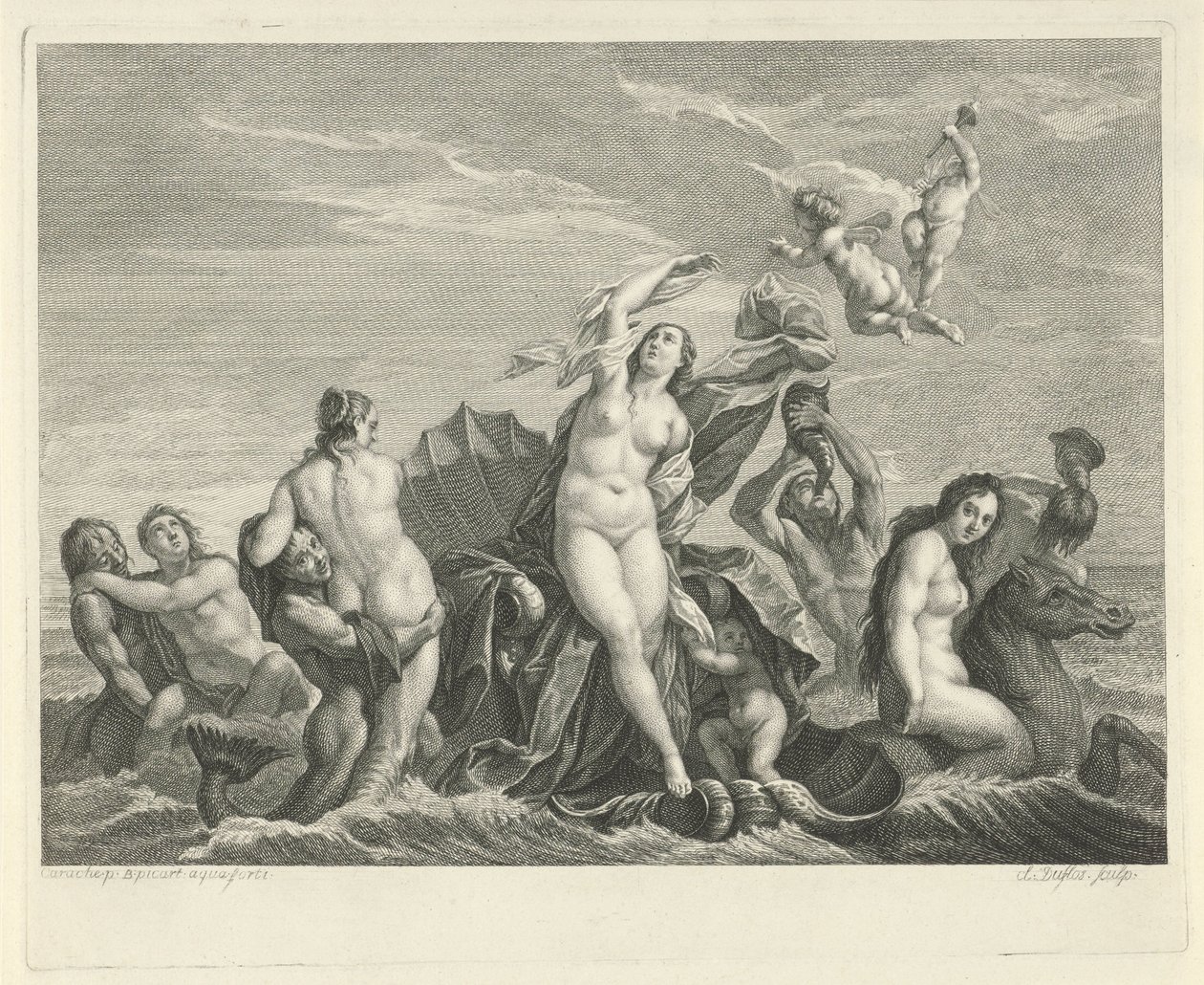 Triomf van Galatea door Bernard Picart