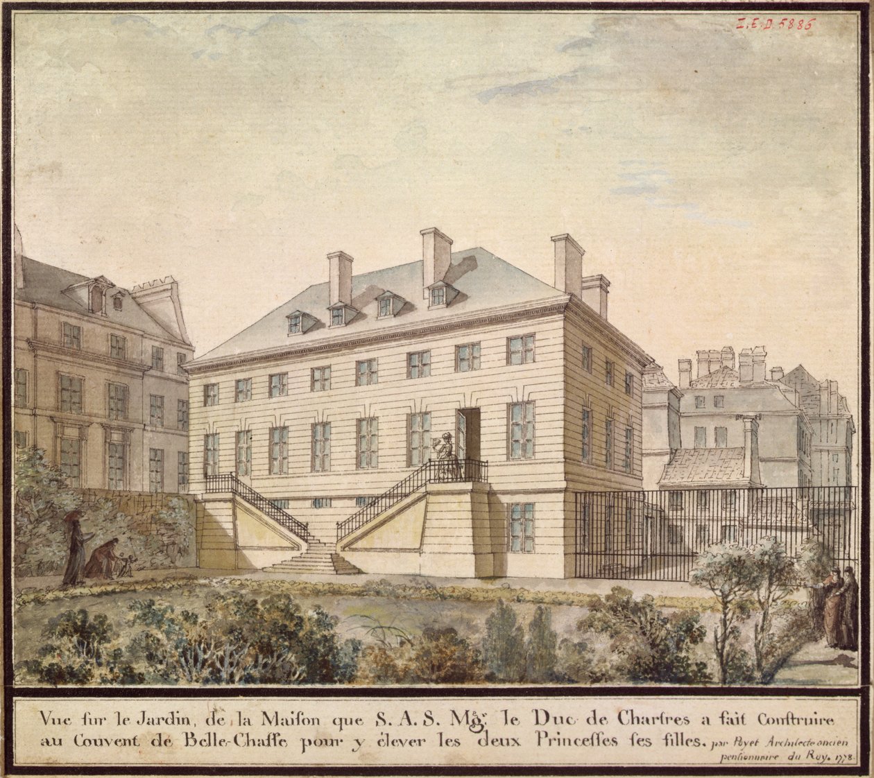 Het paviljoen in Bellechasse, 1778 door Bernard Poyet
