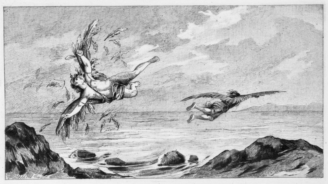 Icarus en Daedalus door Bernard de Montfaucon
