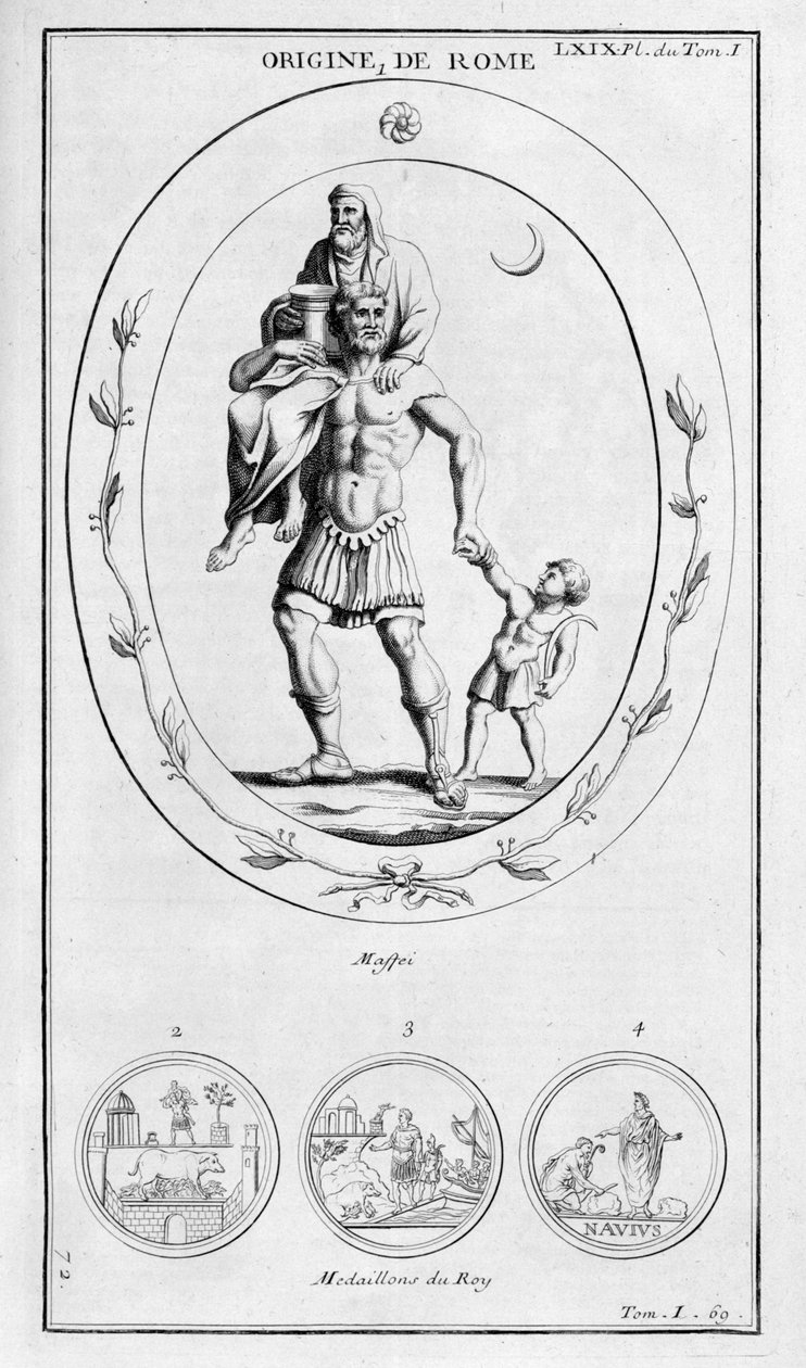 De oorsprong van Rome, 1757 door Bernard de Montfaucon