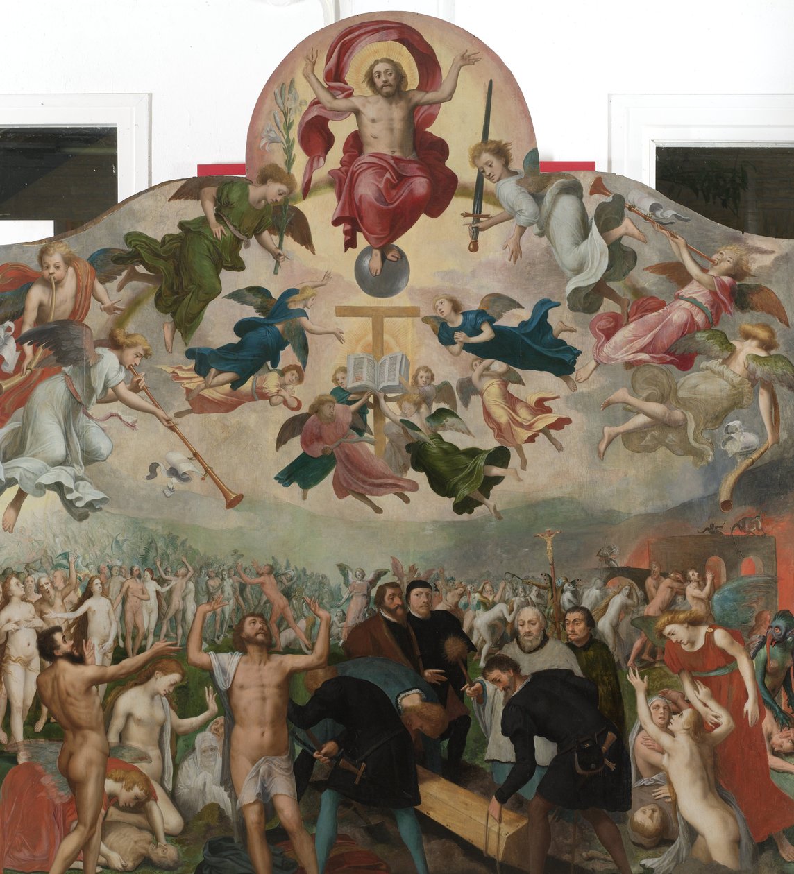 Laatste Oordeel en de begrafenis van de doden door Bernard van Orley (circle of)